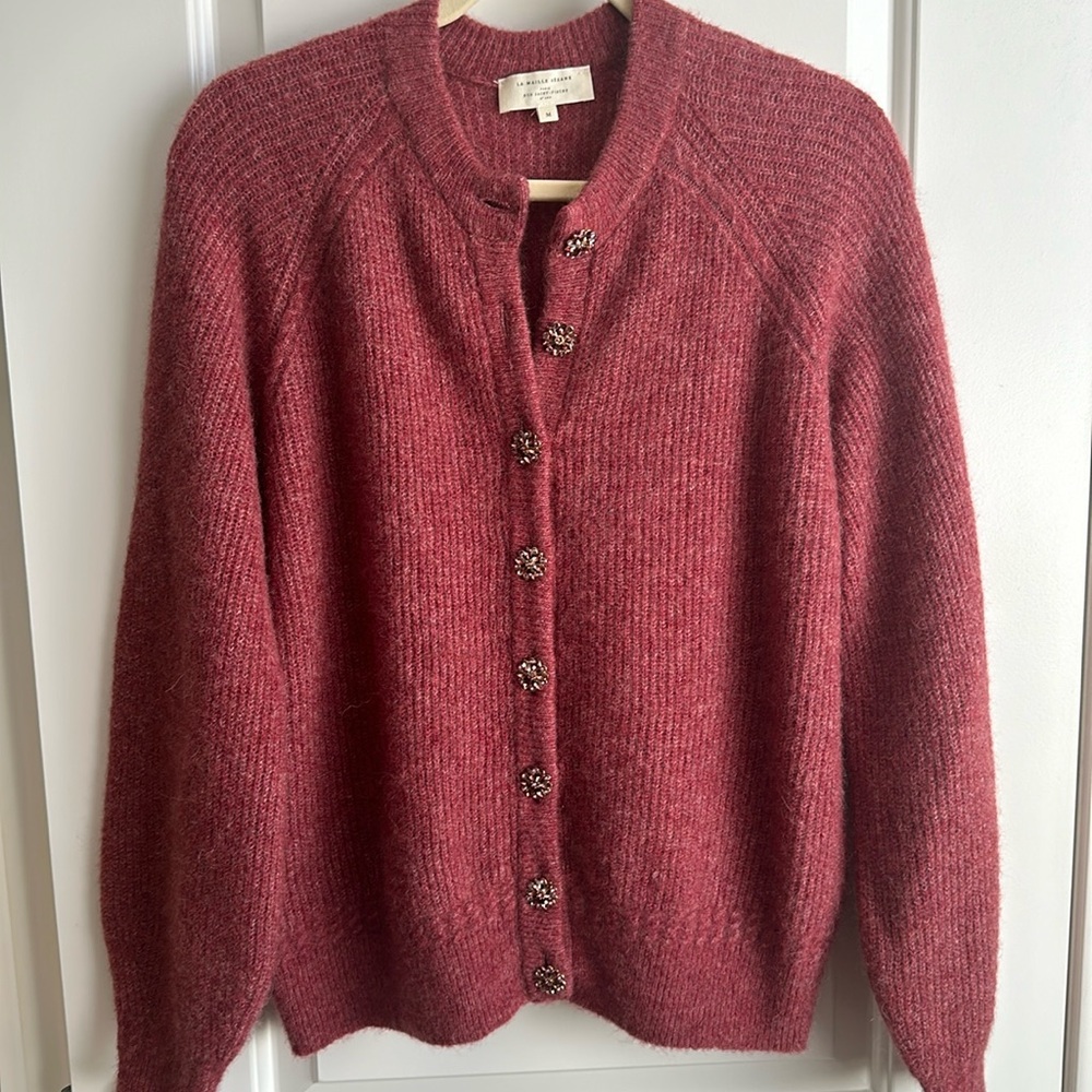 Sézane Othello Cardigan in Rosewood, Size M